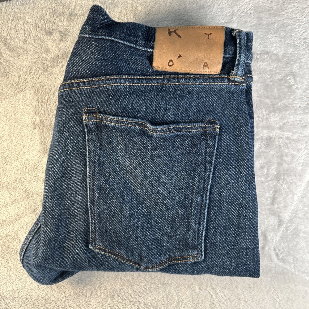 KTOA Men's Slim Straight Jeans - Blue